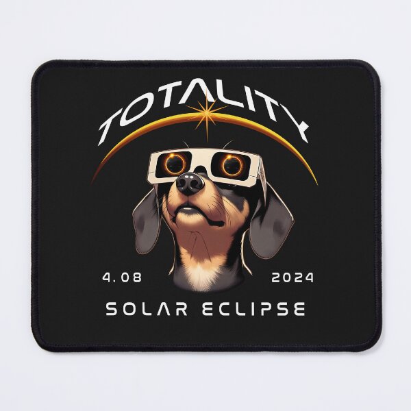 Item preview, Totality, a Dachshund wearing sunglasses looking at the Total Solar Eclipse, Funny Pet Animal Eclipse Viewing Pawty 2024. designed and sold by jeyel7.