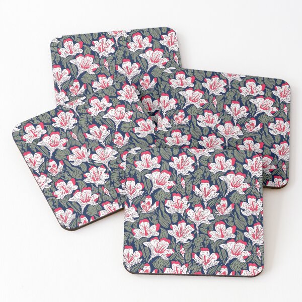 Item preview, Red And Blue Tropical Lilly Seamless Pattern by Bossy Cat Home designed and sold by BossyCatHome.