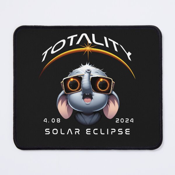 Item preview, Totality, a baby Elephant wearing sunglasses looking at the Total Solar Eclipse, Cute Baby Animal Eclipse Viewing Party 2024. designed and sold by jeyel7.