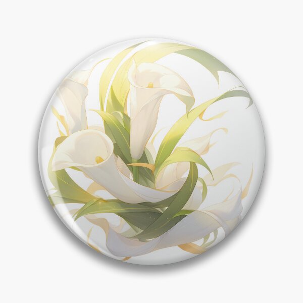 Item preview, Calla Lily with Twisting Green Leaves designed and sold by BouquetlikeLove.
