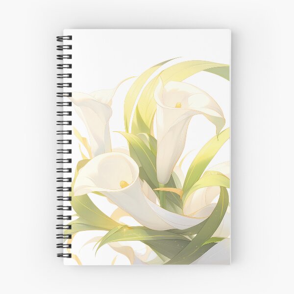 Item preview, Calla Lily with Twisting Green Leaves designed and sold by BouquetlikeLove.