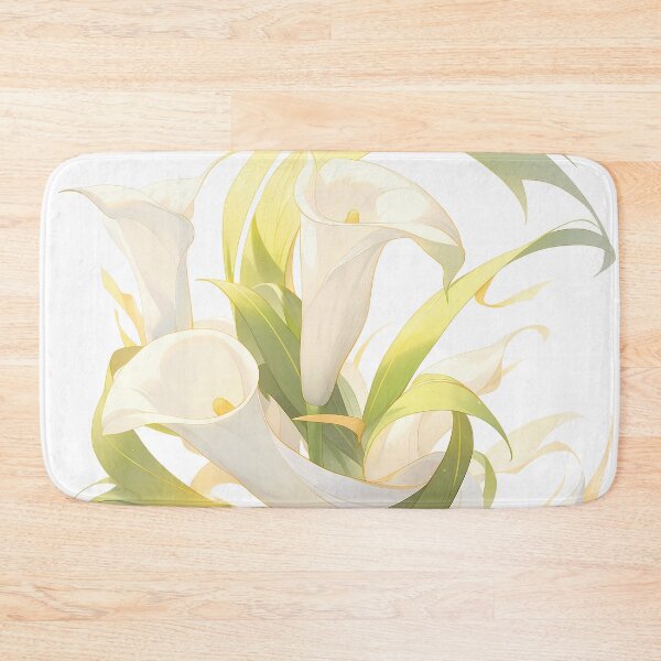 Item preview, Calla Lily with Twisting Green Leaves designed and sold by BouquetlikeLove.