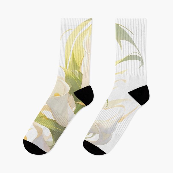 Item preview, Calla Lily with Twisting Green Leaves designed and sold by BouquetlikeLove.