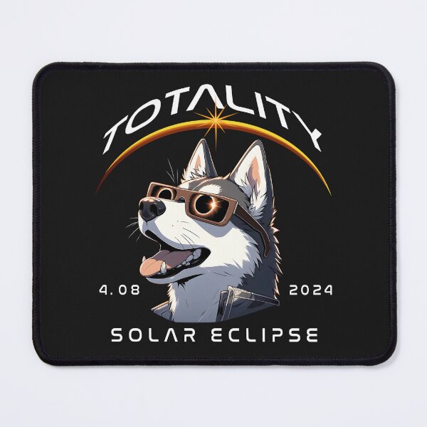 Item preview, Totality, a Husky dog wearing sunglasses looking at the Total Solar Eclipse, Pet Animal Eclipse Viewing Pawty 2024. designed and sold by jeyel7.