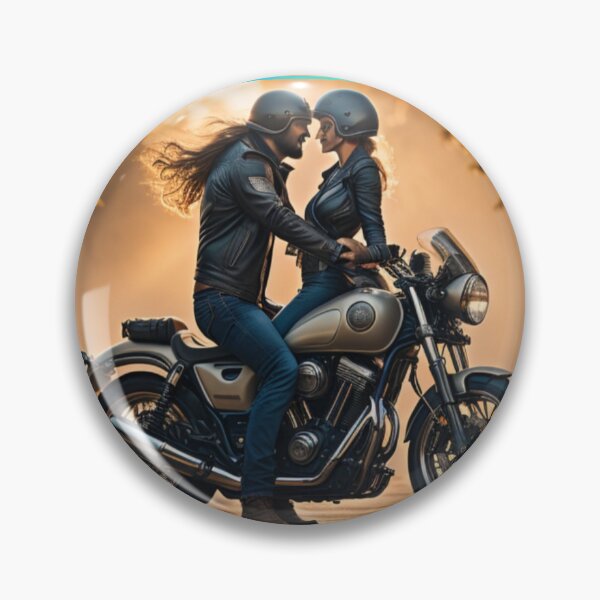 Item preview, A girl and a boy on a motorcycle, in love  designed and sold by FeloBuySmile.