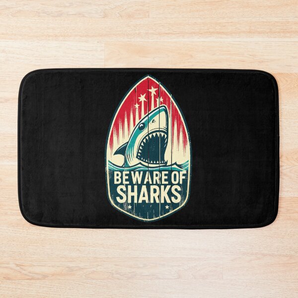 Item preview, Beware of Sharks retro designed and sold by TomFrontierArt.