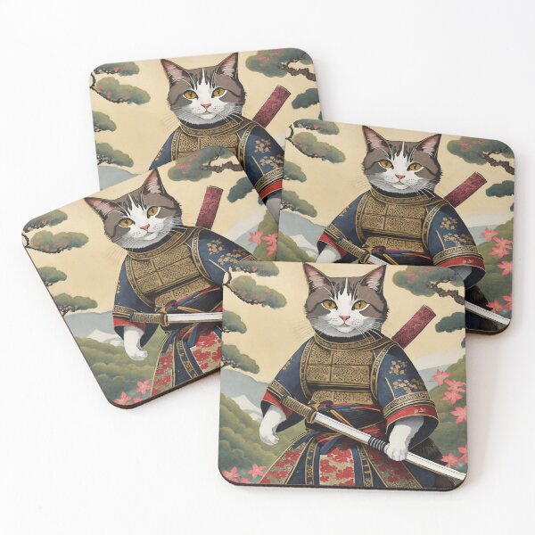 Item preview, Samurai cat designed and sold by TBMdesigns.
