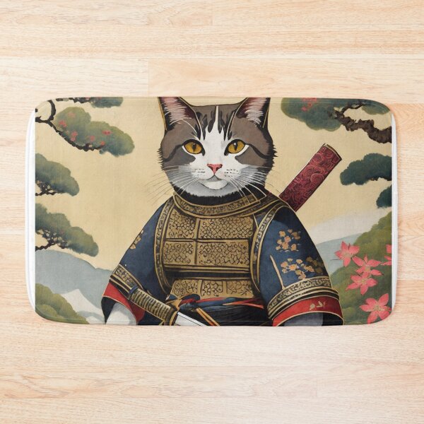 Item preview, Samurai cat designed and sold by TBMdesigns.