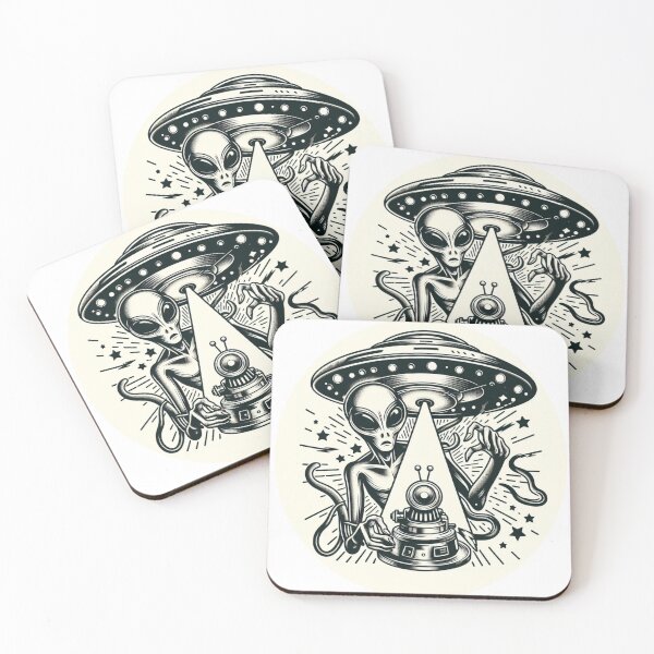 Artikelvorschau, UFO Alien Entführung Flash Tattoo Art Design entworfen und verkauft von BrianSaysDesign.