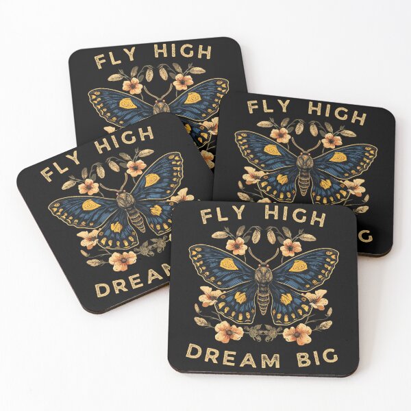 Item preview, Moth With Flowers Fly High Dream Big designed and sold by CosyTeal.
