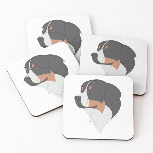Item preview, Bernese Mountain Dog - continuous line designed and sold by addillum.