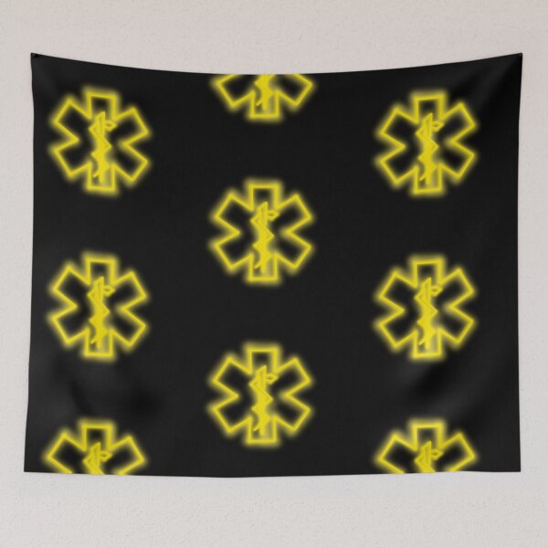 Item preview, Yellow Neon Medical Star of Life designed and sold by Mothrrr.