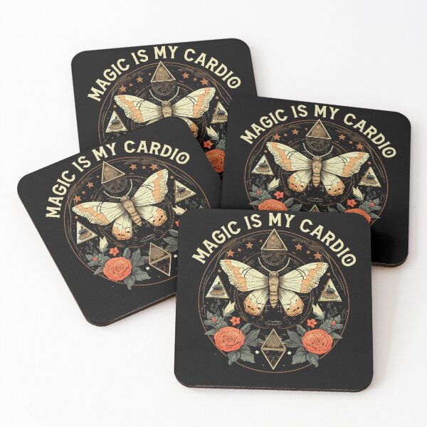 Item preview, Moth With Flowers Magic Is My Cardio Witchy Styled designed and sold by CosyTeal.