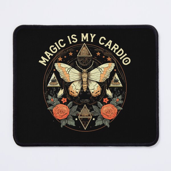 Item preview, Moth With Flowers Magic Is My Cardio Witchy Styled designed and sold by CosyTeal.
