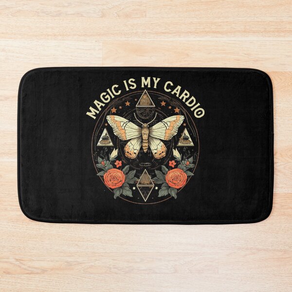 Item preview, Moth With Flowers Magic Is My Cardio Witchy Styled designed and sold by CosyTeal.