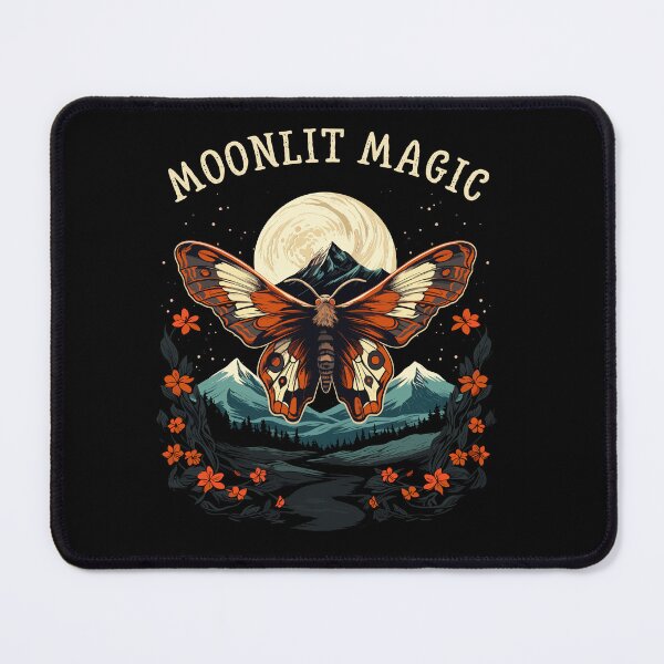 Item preview, Moth With Flowers Starry Moonlit Magic designed and sold by CosyTeal.