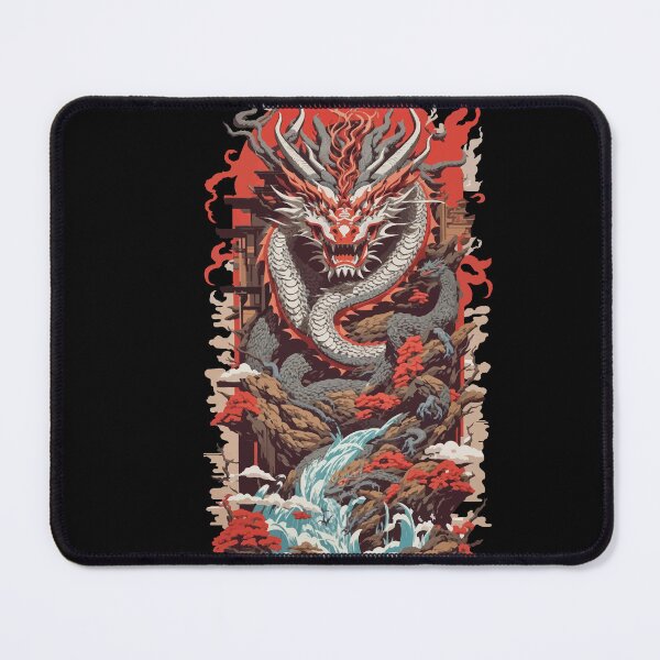 Item preview, Asian Dragon Ukiyo-e Dragon Art Design designed and sold by LuminOrb.