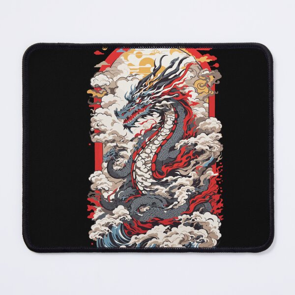 Item preview, Japan Dragons Ukiyo-e Retro Art Design designed and sold by LuminOrb.