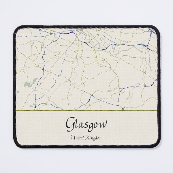 Item preview, Glasgow UK Named City Map - Hand-Drawn designed and sold by StylishStacks.