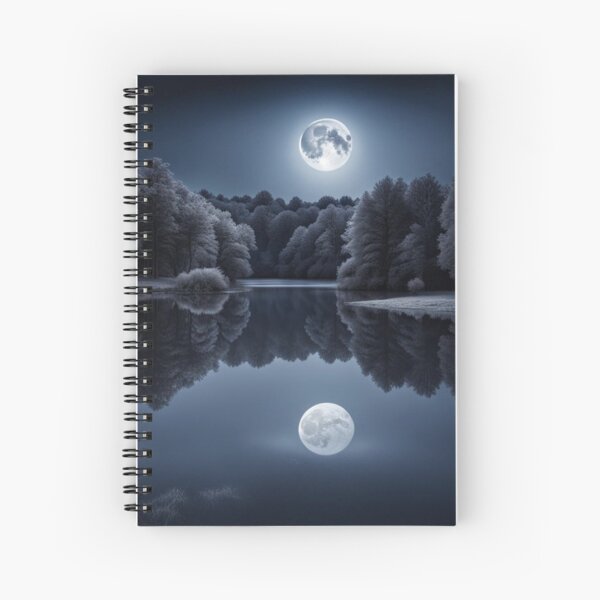 Lake in the Moonlight Spiral Notebook