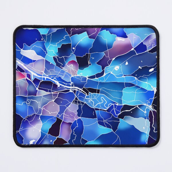 Item preview, Glasgow UK City Map - Marine Blue designed and sold by StylishStacks.