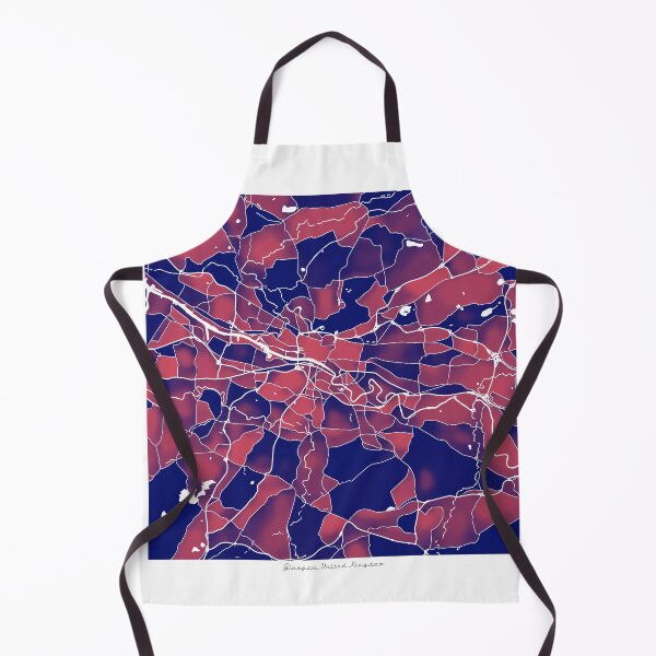 Item preview, Glasgow UK City Map - Red-Blue Duotone designed and sold by StylishStacks.