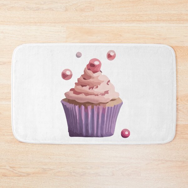 Item preview, Candy Coated Delight: Pink Sugar Balls Cupcake designed and sold by CrazySweets.