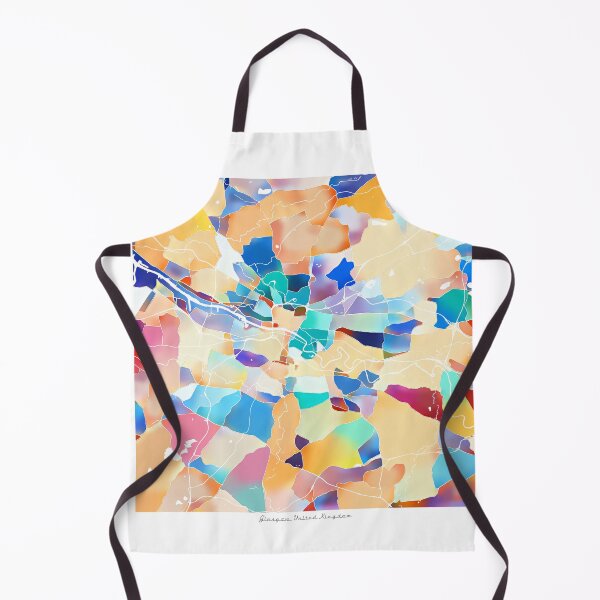Item preview, Glasgow UK City Map - Tropical Rainbow Scheme designed and sold by StylishStacks.
