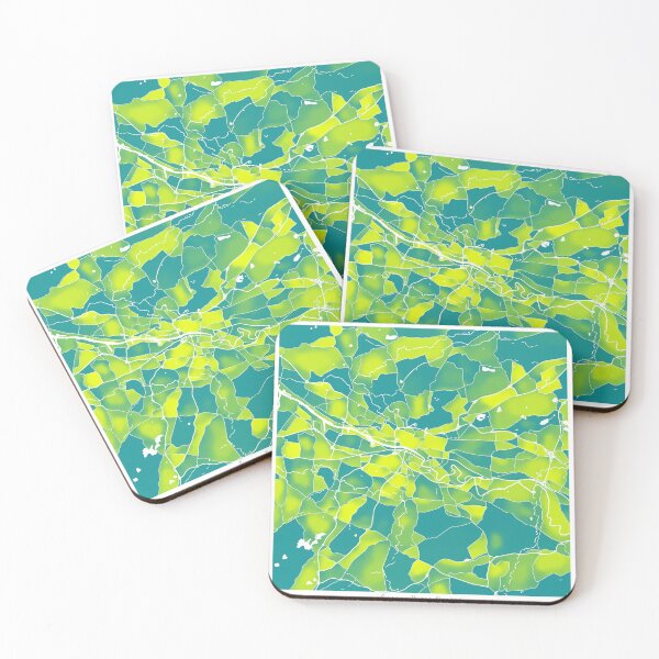 Item preview, Glasgow UK City Map - Green-Yellow Duotone designed and sold by StylishStacks.