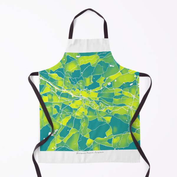 Item preview, Glasgow UK City Map - Green-Yellow Duotone designed and sold by StylishStacks.