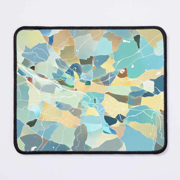 Item preview, Glasgow UK City Map - Pastel Color Scheme designed and sold by StylishStacks.
