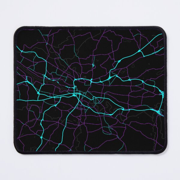 Item preview, Glasgow UK City Map - Neon Fantasy designed and sold by StylishStacks.