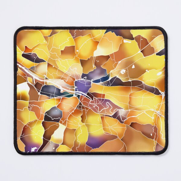 Item preview, Glasgow UK City Map - Golden Yellow designed and sold by StylishStacks.