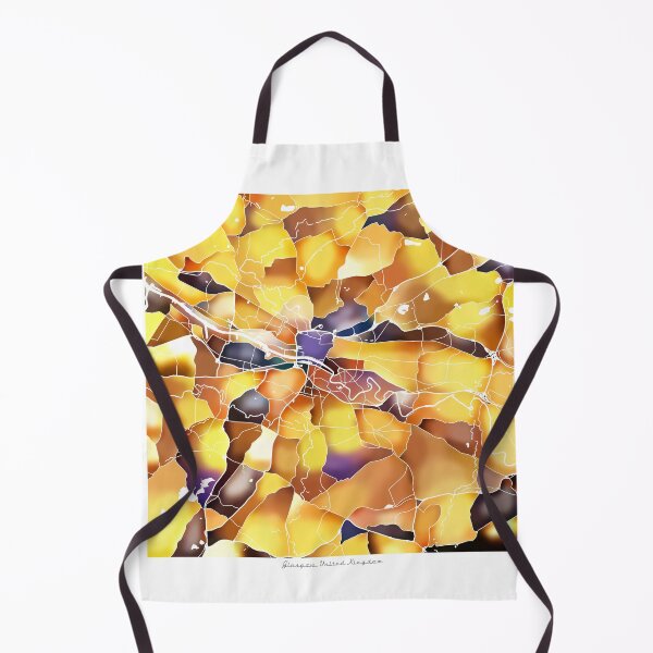 Item preview, Glasgow UK City Map - Golden Yellow designed and sold by StylishStacks.