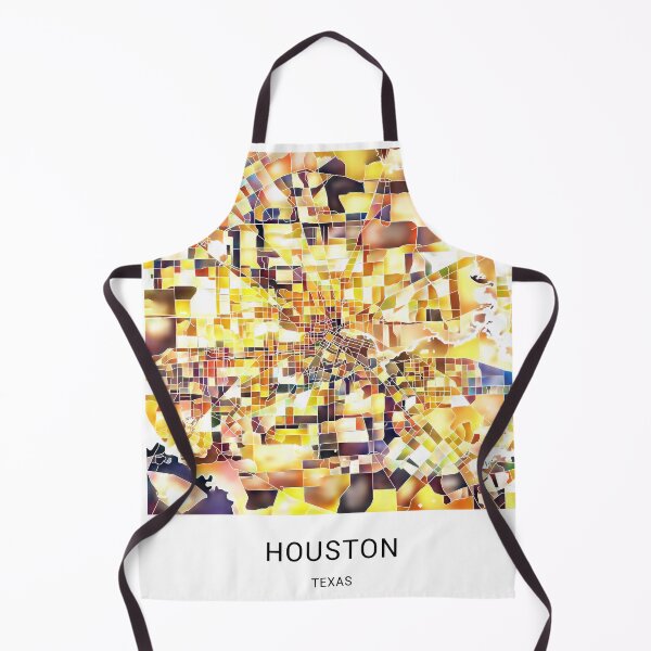 Item preview, Houston Texas Named City Map - Golden Yellow designed and sold by StylishStacks.