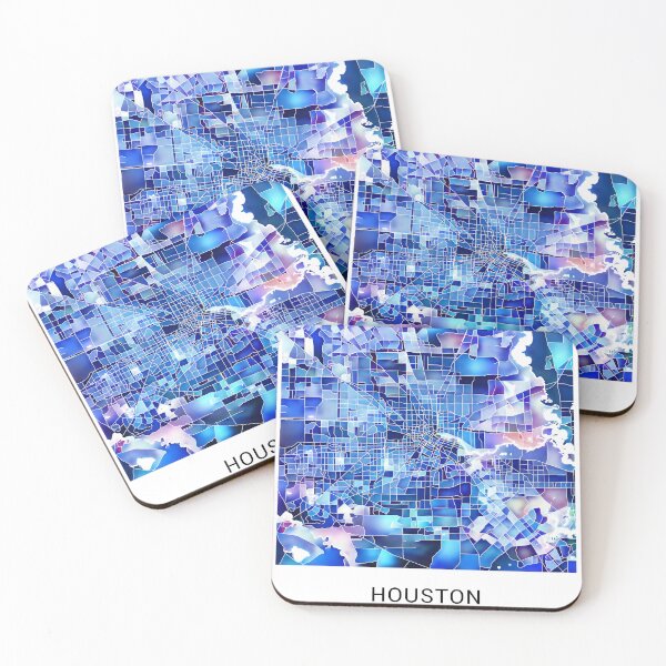 Item preview, Houston Texas Named City Map - Marine Blue designed and sold by StylishStacks.
