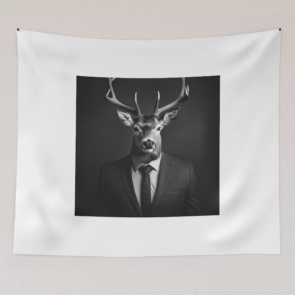 Item preview, Red Deer in Business Suit Art designed and sold by redstar19.