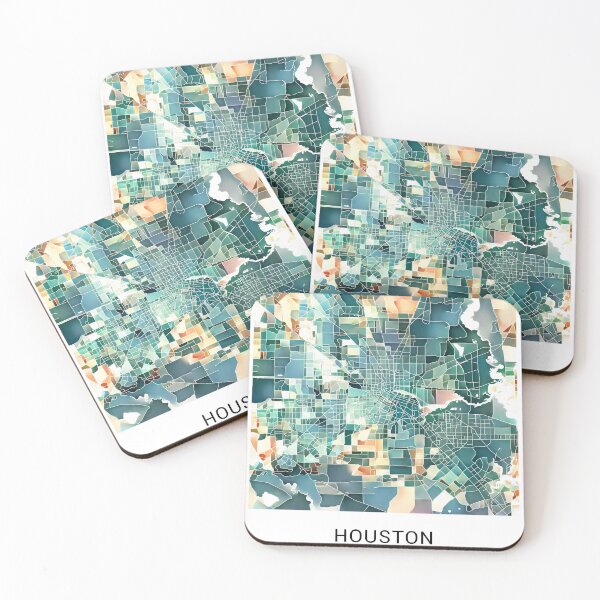 Item preview, Houston Texas Named City Map - Lush Green designed and sold by StylishStacks.