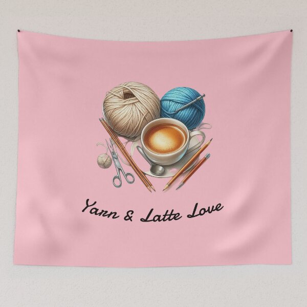 Item preview, Yarn & Latte Love designed and sold by HeadTurningArt.