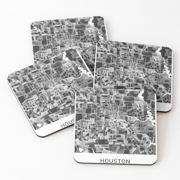 Item preview, Houston Texas Named City Map - Black and White designed and sold by StylishStacks.