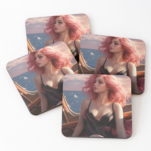 Item preview, Serene Voyage: The Pink-Haired Siren of the Sea designed and sold by oanaunciuleanu.