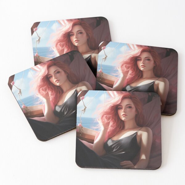Item preview, Serene Voyage: The Pink-Haired Siren of the Sea designed and sold by oanaunciuleanu.