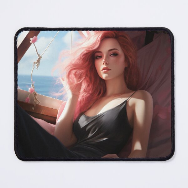 Item preview, Serene Voyage: The Pink-Haired Siren of the Sea designed and sold by oanaunciuleanu.