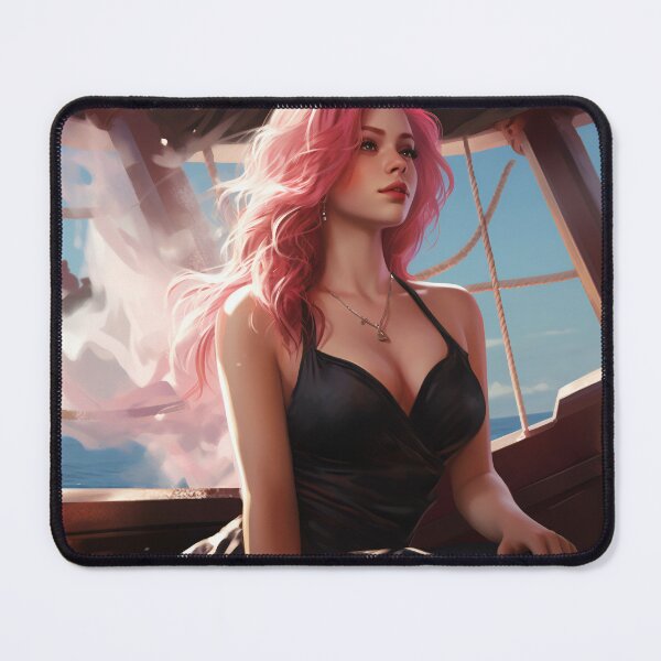 Item preview, Serene Voyage: The Pink-Haired Siren of the Sea designed and sold by oanaunciuleanu.