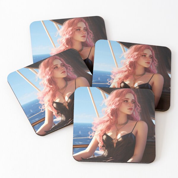 Item preview, Serene Voyage: The Pink-Haired Siren of the Sea designed and sold by oanaunciuleanu.