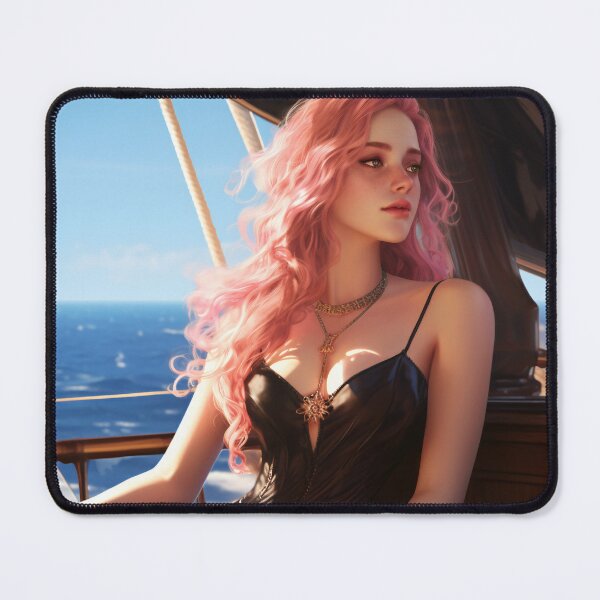 Item preview, Serene Voyage: The Pink-Haired Siren of the Sea designed and sold by oanaunciuleanu.