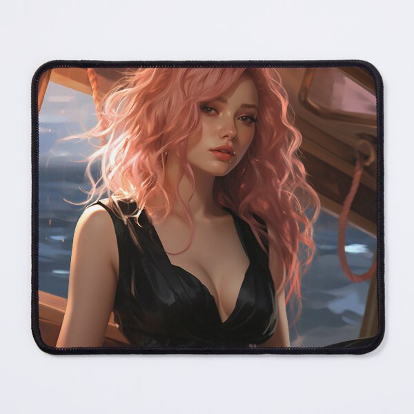 Item preview, Serene Voyage: The Pink-Haired Siren of the Sea designed and sold by oanaunciuleanu.