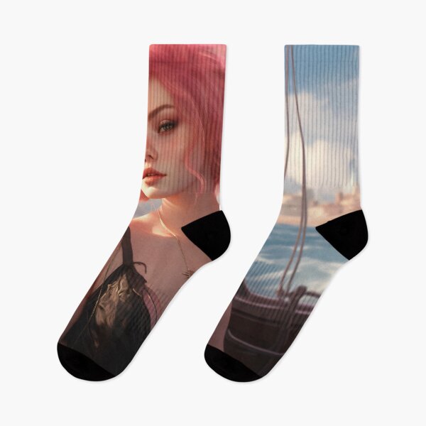Item preview, Serene Voyage: The Pink-Haired Siren of the Sea designed and sold by oanaunciuleanu.