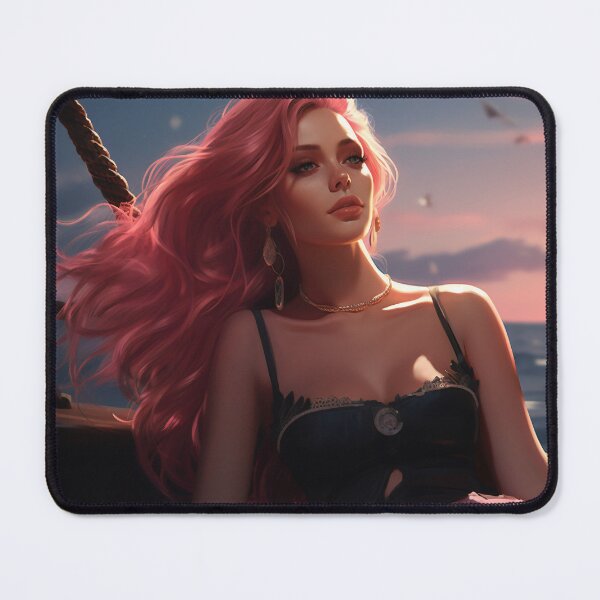 Item preview, Serene Voyage: The Pink-Haired Siren of the Sea designed and sold by oanaunciuleanu.