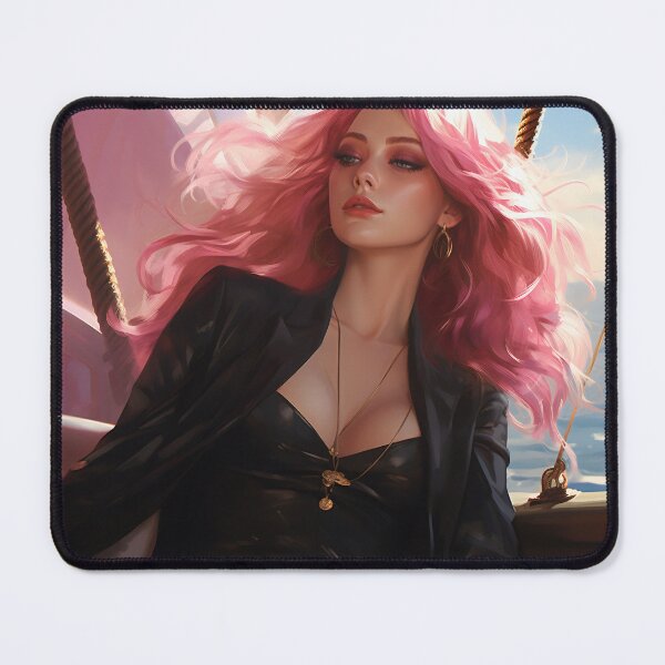 Item preview, Serene Voyage: The Pink-Haired Siren of the Sea designed and sold by oanaunciuleanu.